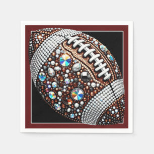 Bling Football Party Big Game Bowl Game Napkin
