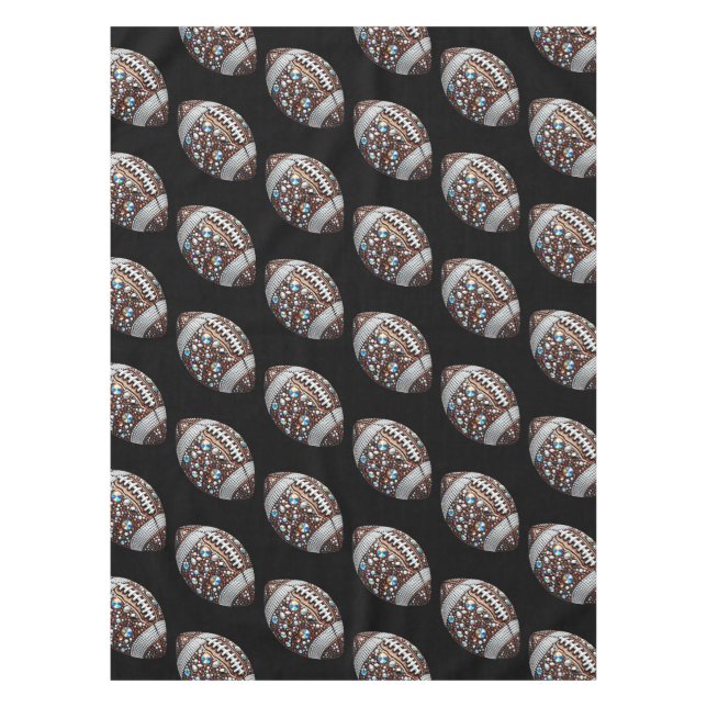 Bling Football Party Big Game Bowl Game Tablecloth (Front)