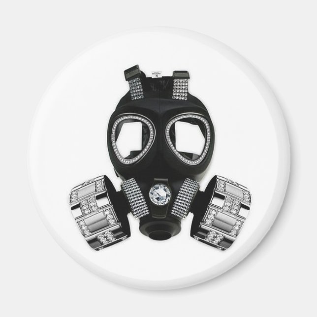 Bling Gas Mask Magnet (Front)