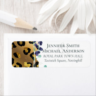 Bling Girly Glam Leopard Print Pink Gold Wedding