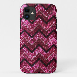 Bling Glam Girly Glitter Sparkle Chevron iPhone 11 Case