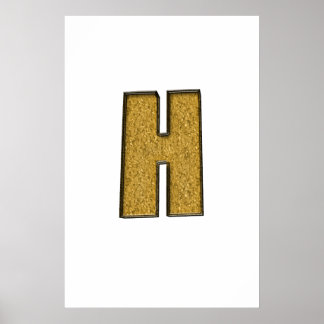 Bling Gold H Poster
