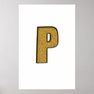 Bling Gold P Poster