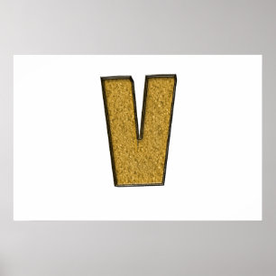 Bling Gold V Poster