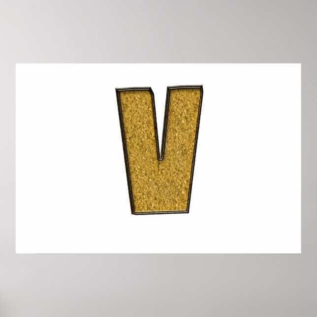 Bling Gold V Poster (Front)