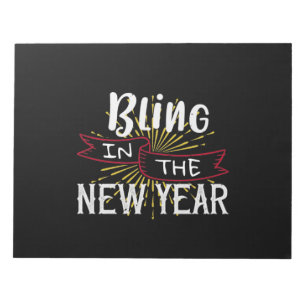 Bling In The New Year Notepad