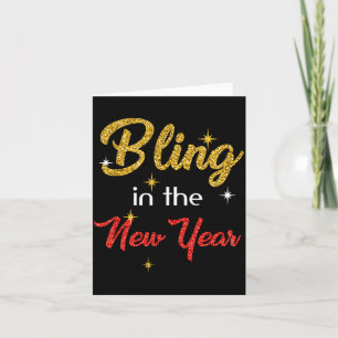 Bling In The New Year Shirt _ New Year's Eve Holid Card