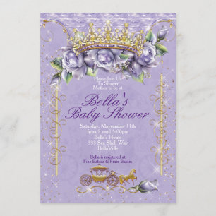 Bling Jewel Floral Baby Shower Invitations