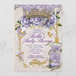 Bling Jewel Floral Baby Shower Invitations