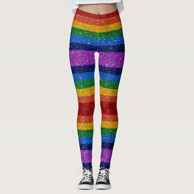 Bling Me Up Rainbow 5 Pop Fashion Leggings (Front)