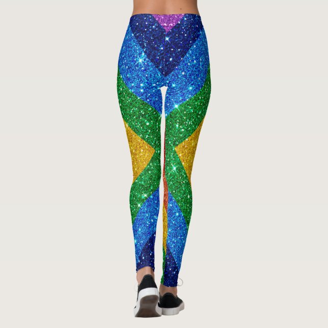 Bling Me Up Rainbow Pop Fashion Leggings (Back)