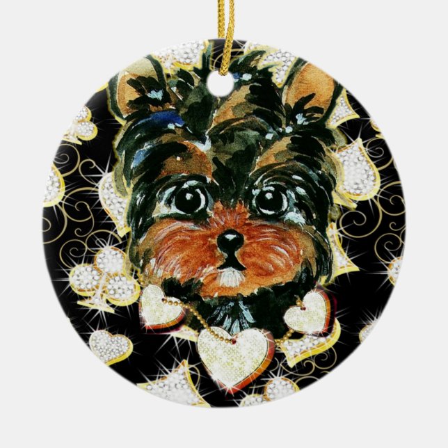 BLING POO CERAMIC TREE DECORATION (Front)