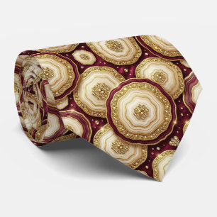 Bling & Sparkle   Luxury Burgundy Geode Neck Tie