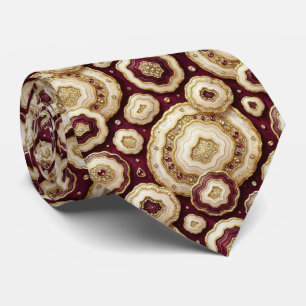 Bling & Sparkle   Luxury Burgundy Geode Neck Tie