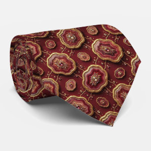 Bling & Sparkle   Luxury Burgundy Geode Neck Tie