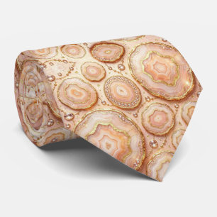 Bling & Sparkle   Luxury Rose Gold Geode Neck Tie