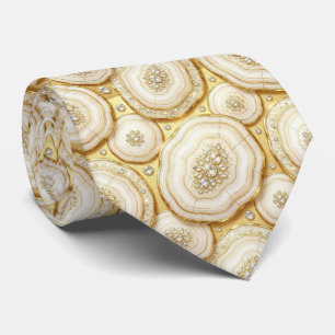 Bling & Sparkle   Luxury White Gold Geode Neck Tie