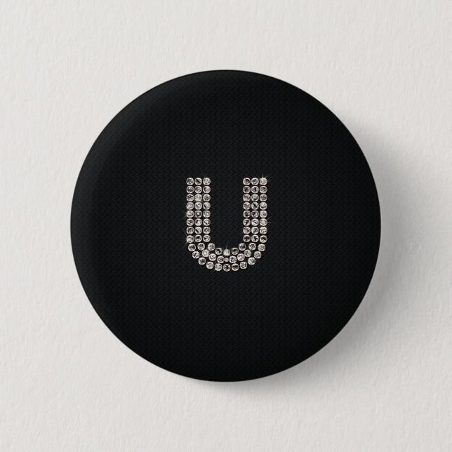 bling - U 6 Cm Round Badge (Front)