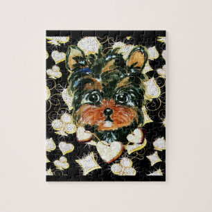 Bling Yorkie Poo Jigsaw Puzzle