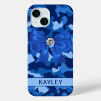 Blingy Blue Camouflage Personalised