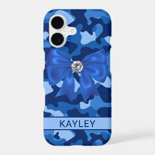 Blingy Blue Camouflage Personalized
