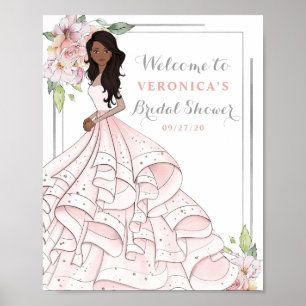 Blingy Glamour Bride Bridal Shower Welcome Sign
