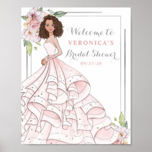 Blingy Glamour Bride Bridal Shower Welcome Sign