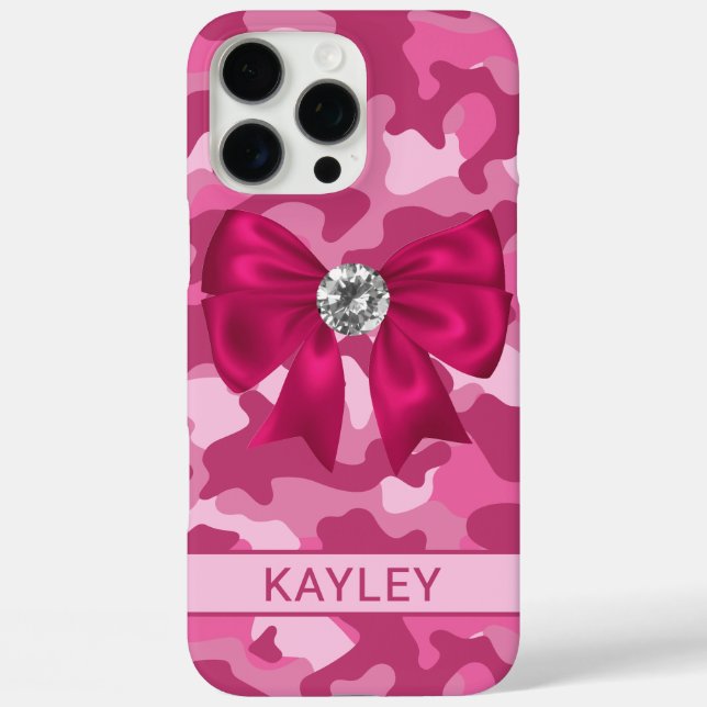 Blingy Pink Camouflage Personalised  Case-Mate iPhone Case (Back)