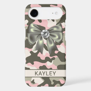 Blingy Pink Green Camouflage Personalized