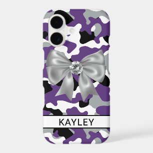 Blingy Purple Black Camouflage Personalised
