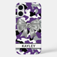 Blingy Purple Black Camouflage Personalised