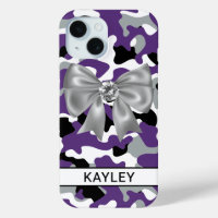 Blingy Purple Black Camouflage Personalized
