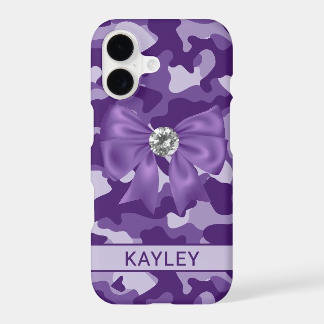 Blingy Purple Camouflage Personalized (Back)