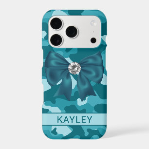 Blingy Teal Camouflage Personalised