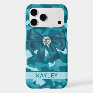 Blingy Teal Camouflage Personalized