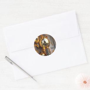Blink! Beautiful chaos jewellery in gold  Classic Round Sticker