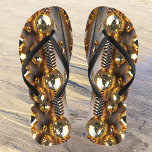Blink! Beautiful chaos jewellery in gold  Flip Flops<br><div class="desc">This flip flops feature a super cool chaotic gold jewellery - generated with artificial intelligence and my ideas. Super for all women,  for weddings,  summer,  holidays and more!</div>