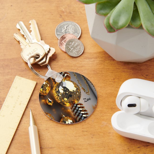 Blink! Beautiful chaos jewellery in gold  Key Ring (Desk)