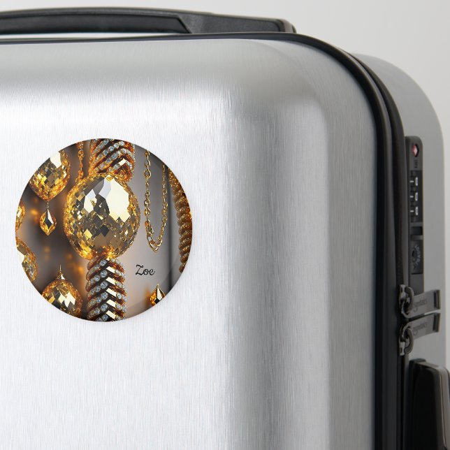 Blink! Beautiful chaos jewellery in gold  Magnet (In Situ (Luggage))