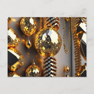 Blink! Beautiful chaos jewellery in gold Postcard