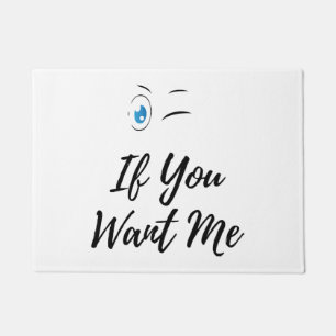 Blink if you want me funny men's  doormat
