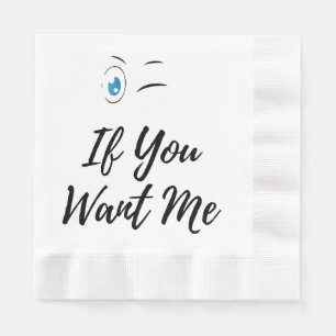 Blink if you want me funny men's  napkin