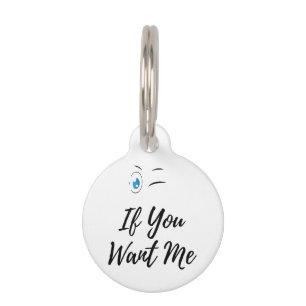 Blink if you want me funny men's pet tag