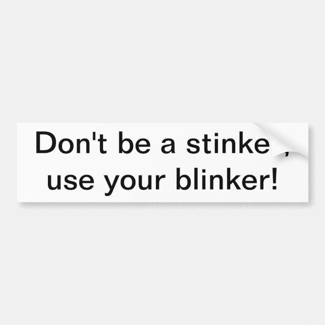 blinker2 bumper sticker (Front)