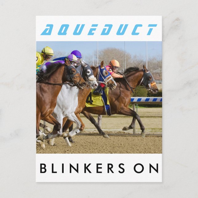 Blinkers On Postcard (Front)