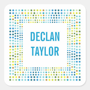 Blinking Blue Lights Book Label / Gift Tag Sticker