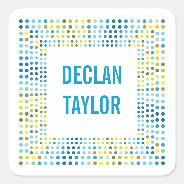 Blinking Blue Lights Book Label / Gift Tag Sticker (Front)