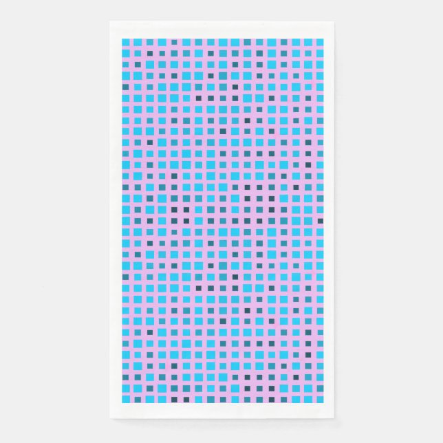 Blinking Pixels Pattern 01.LBlue. Lpurple BG Napkin (Front)