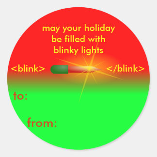 blinky light christmas tags