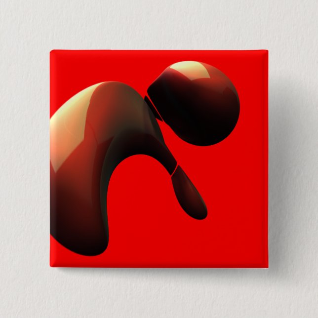 Blipbop in Red square 15 Cm Square Badge (Front)